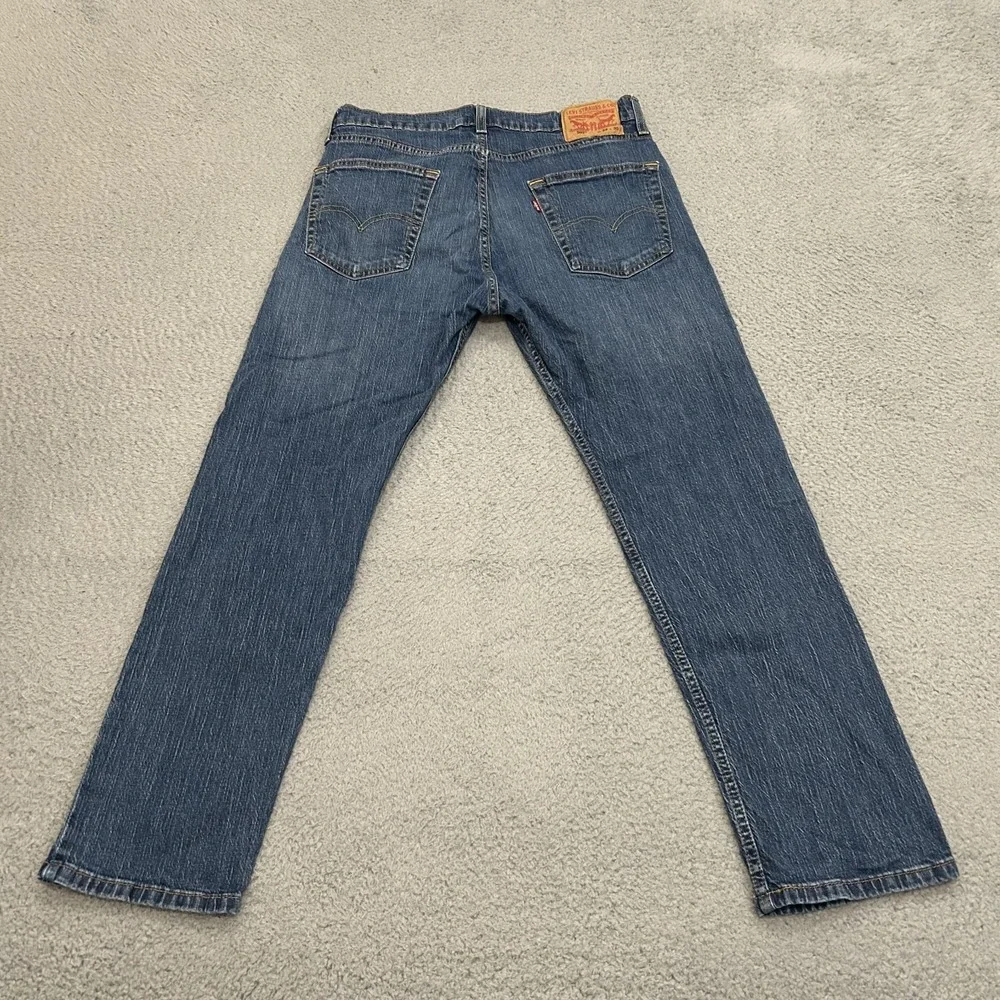 Levis Jeans Mens 33x30 Blue Denim 502 Tapered American Stretch Medium Wash Adult